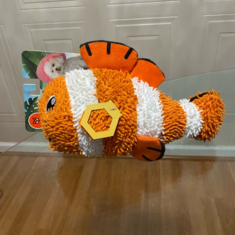 FOFOS  Fish 12” Dog Toy - With Clinker & Squeaker.